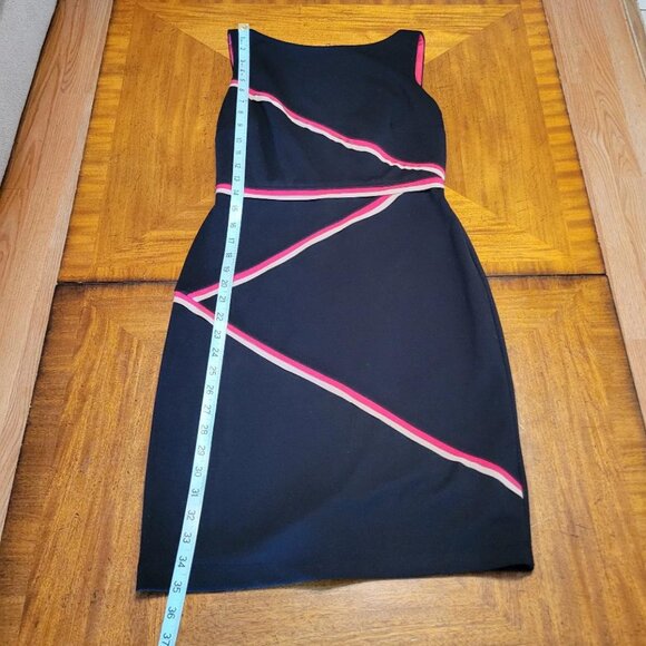 Muse Black Dress with Pink & Beige Ribbon Detail - Picture 10 of 13